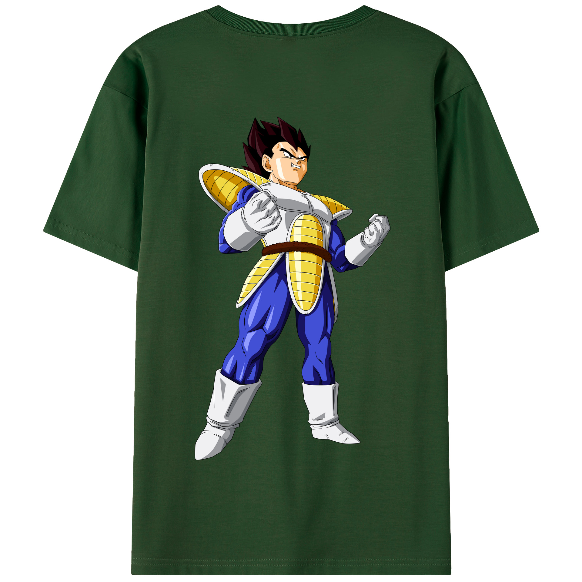 （画像用） ドラゴンボール ベジータ四世（Bejīta Yonsei）DRAGON BALL Vegeta IV 綿100％半袖Tシャツ（背面プリント）